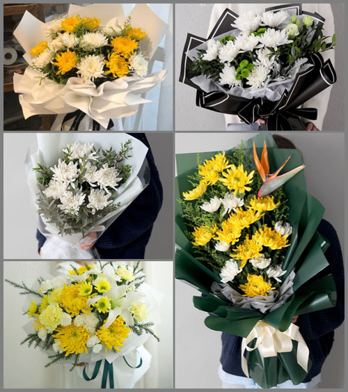 江西宜春万载县茭湖乡白事花束代送